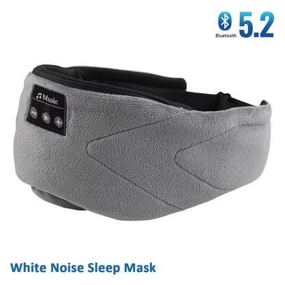 5.2Bluetooth Sleeping Headphones Sleep Mask 24White Noise Blackout Light Ice-Feeling Extra Soft Lining Sleep Eye Mask Ultra-Thin