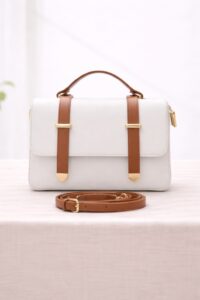 Premium Two-Tone Satchel – Crossbody Bag